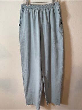 NWT C.O.Z.Y Cotton Sage Green Elastic-Waist Tapered Leg Pants